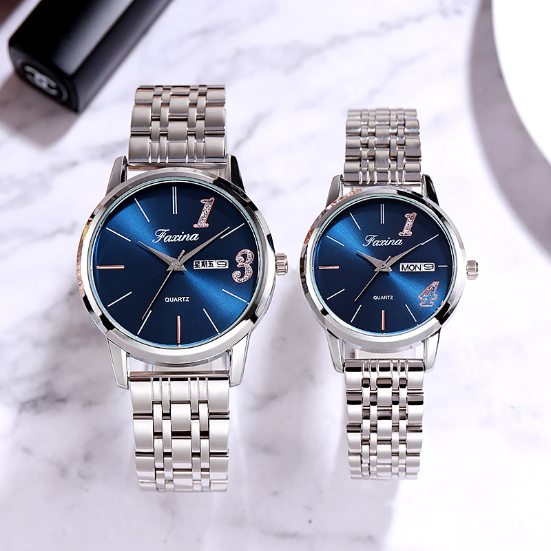 Fasina Lifetime New Couple 1314 Lover’s Life Fashionable Waterproof Quartz Watch Steel Band Women’s Watch zybercart.com