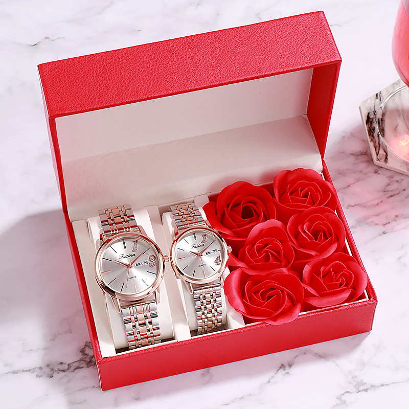 Fasina Lifetime New Couple 1314 Lover’s Life Fashionable Waterproof Quartz Watch Steel Band Women’s Watch zybercart.com