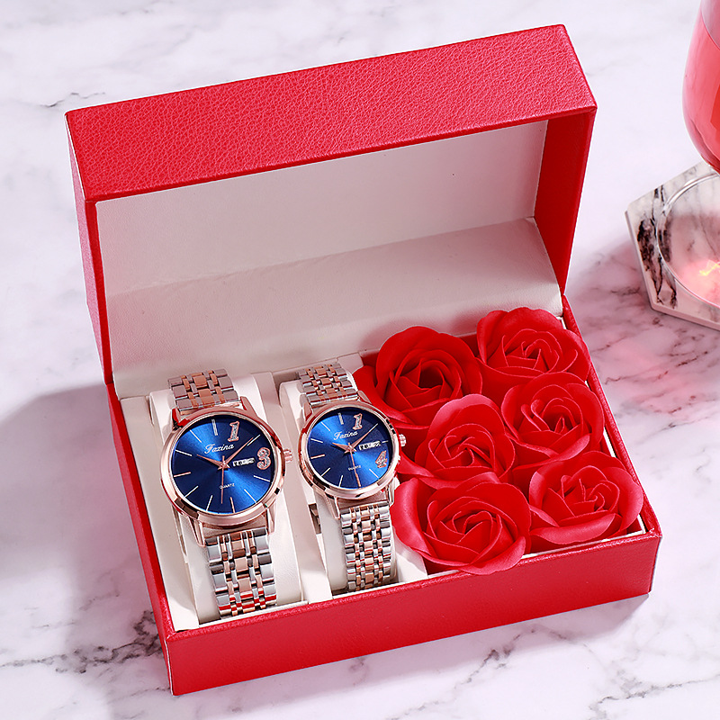 Fasina Lifetime New Couple 1314 Lover’s Life Fashionable Waterproof Quartz Watch Steel Band Women’s Watch zybercart.com