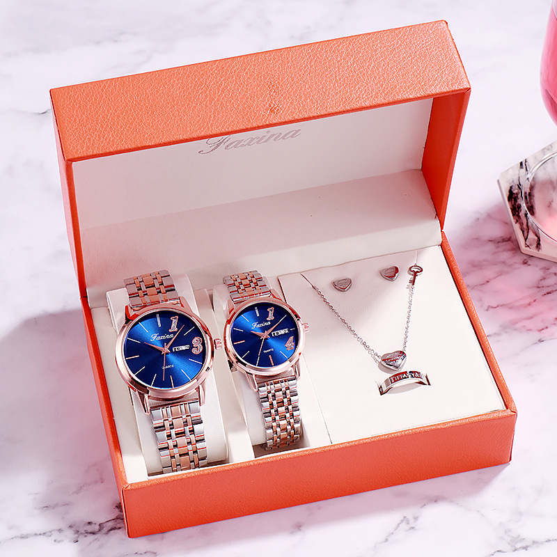 Fasina Lifetime New Couple 1314 Lover’s Life Fashionable Waterproof Quartz Watch Steel Band Women’s Watch zybercart.com