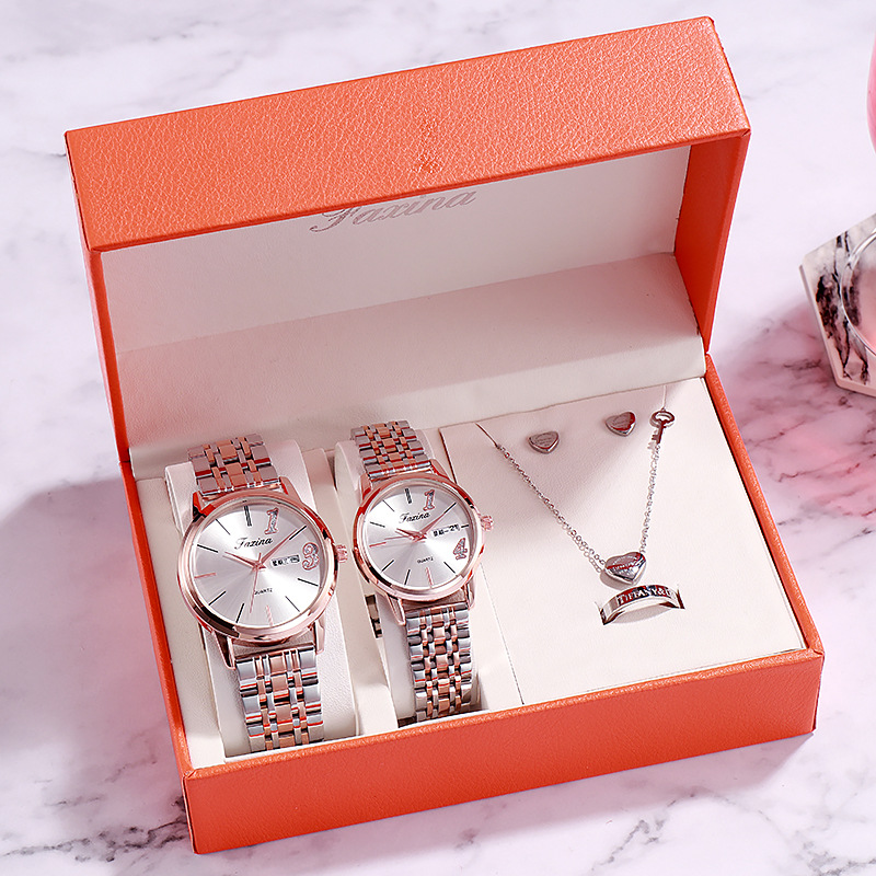 Fasina Lifetime New Couple 1314 Lover’s Life Fashionable Waterproof Quartz Watch Steel Band Women’s Watch zybercart.com