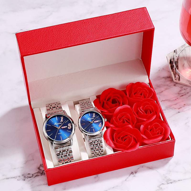 Fasina Lifetime New Couple 1314 Lover’s Life Fashionable Waterproof Quartz Watch Steel Band Women’s Watch zybercart.com