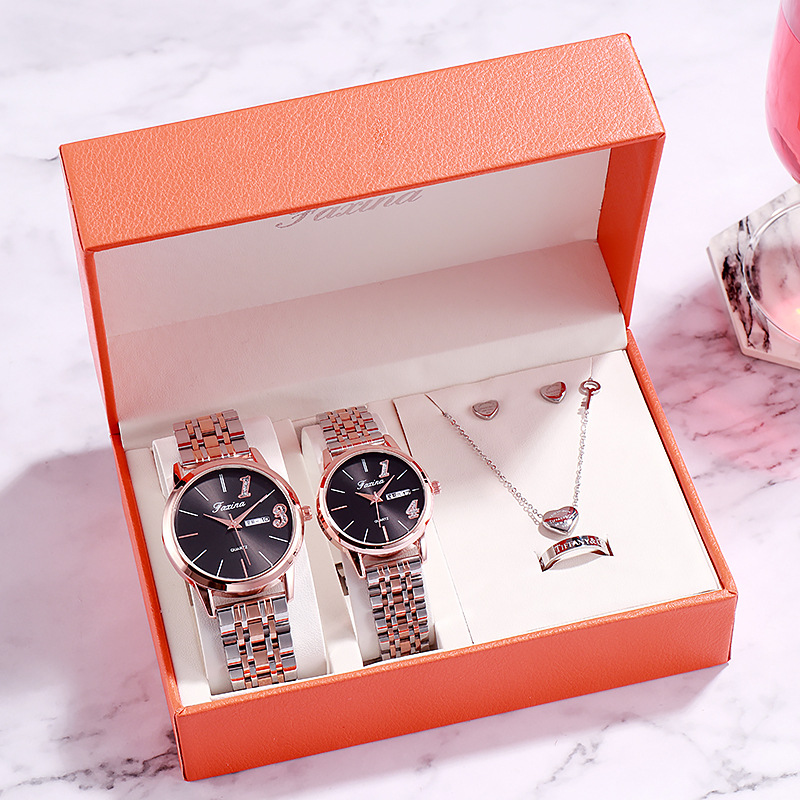 Fasina Lifetime New Couple 1314 Lover’s Life Fashionable Waterproof Quartz Watch Steel Band Women’s Watch zybercart.com