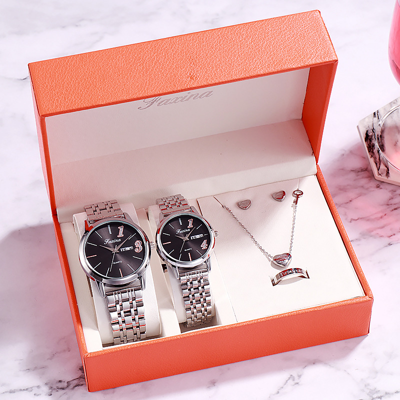 Fasina Lifetime New Couple 1314 Lover’s Life Fashionable Waterproof Quartz Watch Steel Band Women’s Watch zybercart.com