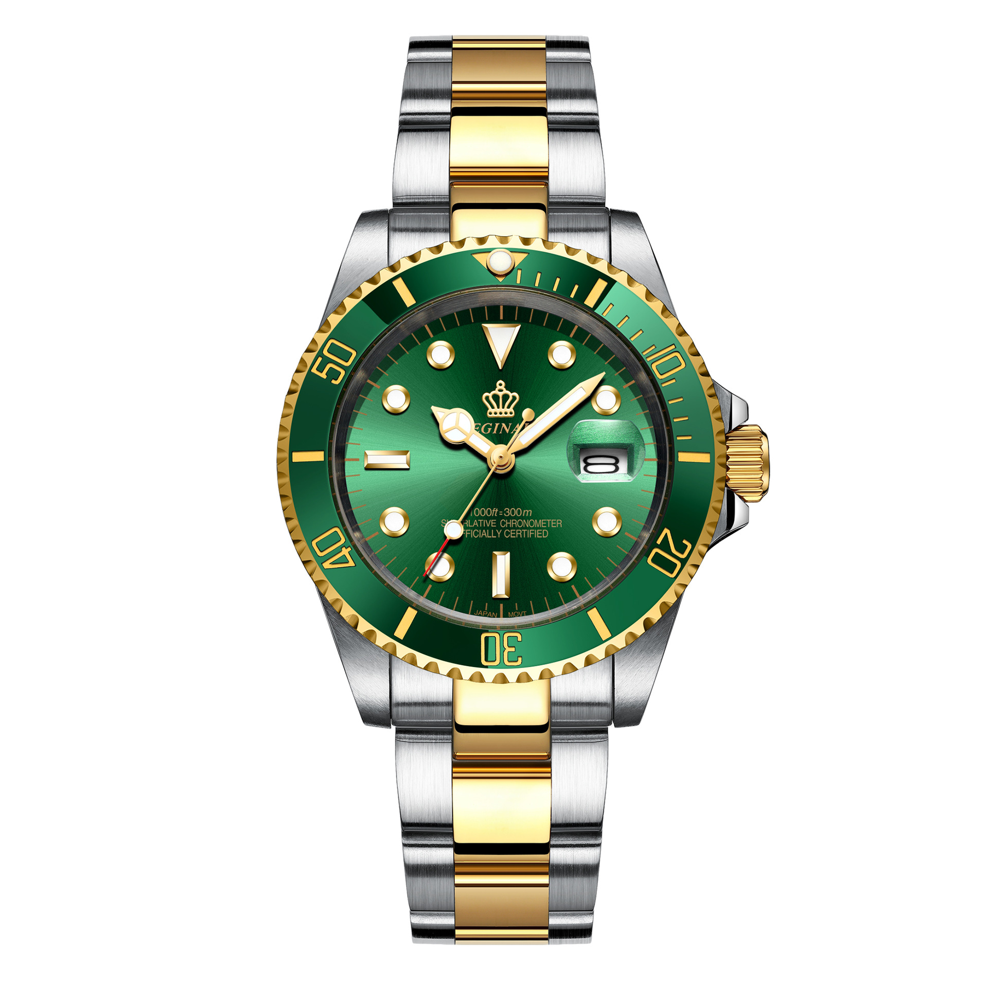 Men’s watch blue water ghost calendar watch high-end simple cross-border waterproof stainless steel rotating bezel student sports watch zybercart.com
