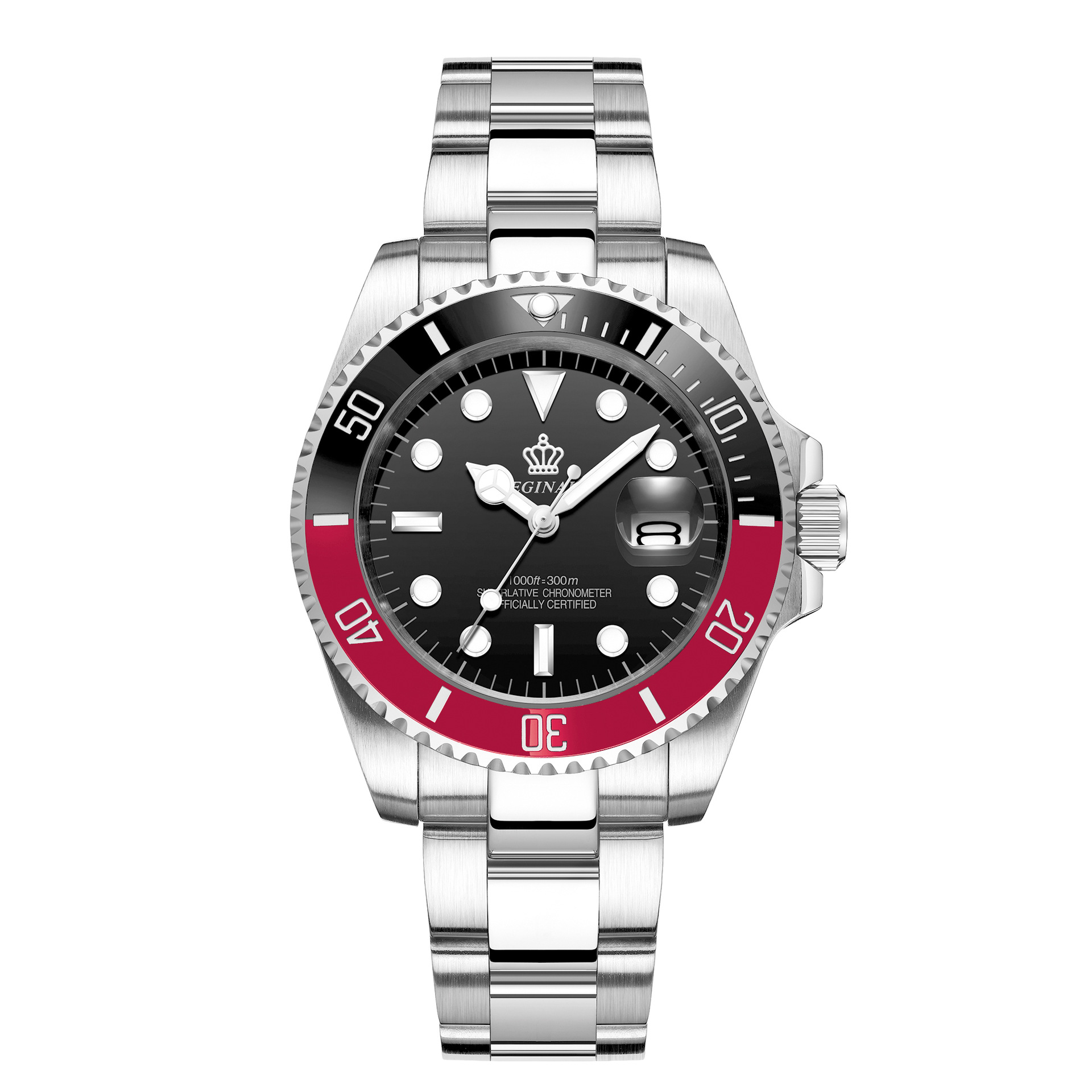 Men’s watch blue water ghost calendar watch high-end simple cross-border waterproof stainless steel rotating bezel student sports watch zybercart.com
