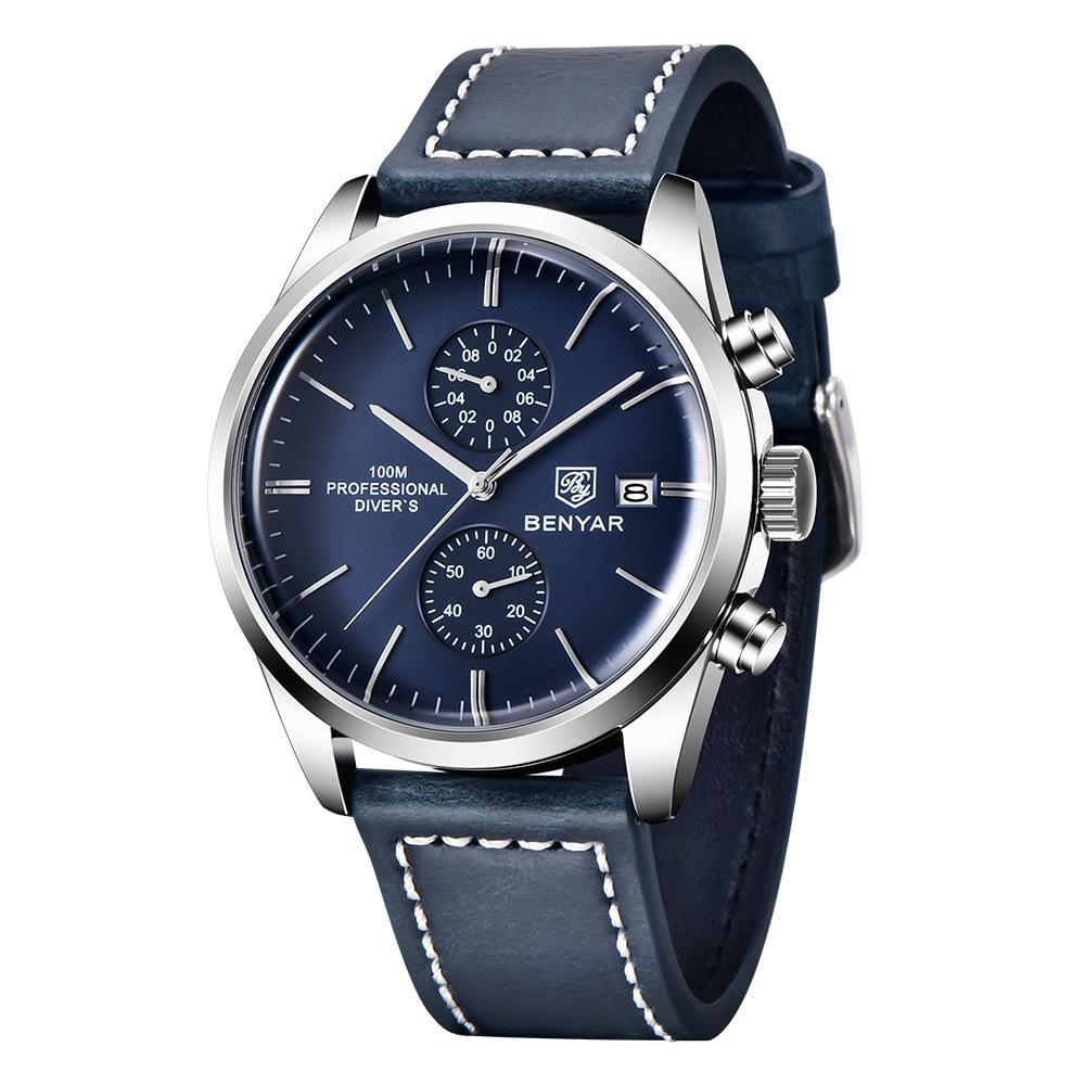 Benya benyar cross-border men’s watch multi-function quartz watch fashion business waterproof watch men’s watch 5187 zybercart.com