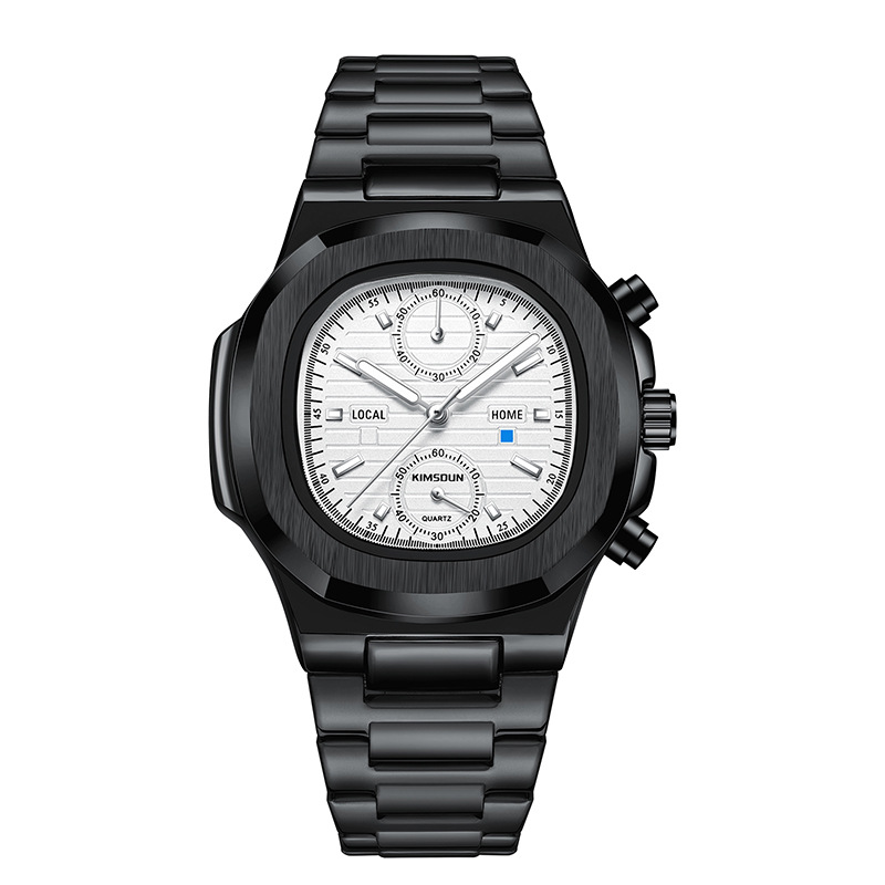 New Kingston brand Nautilus watch cross-border men’s watch waterproof multi-function quartz watch business men’s watch zybercart.com