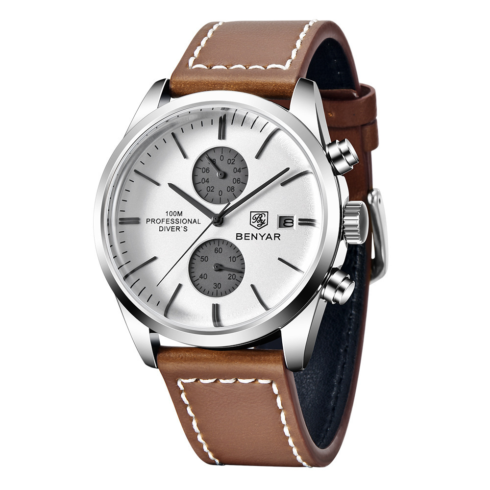 Benya benyar cross-border men’s watch multi-function quartz watch fashion business waterproof watch men’s watch 5187 zybercart.com