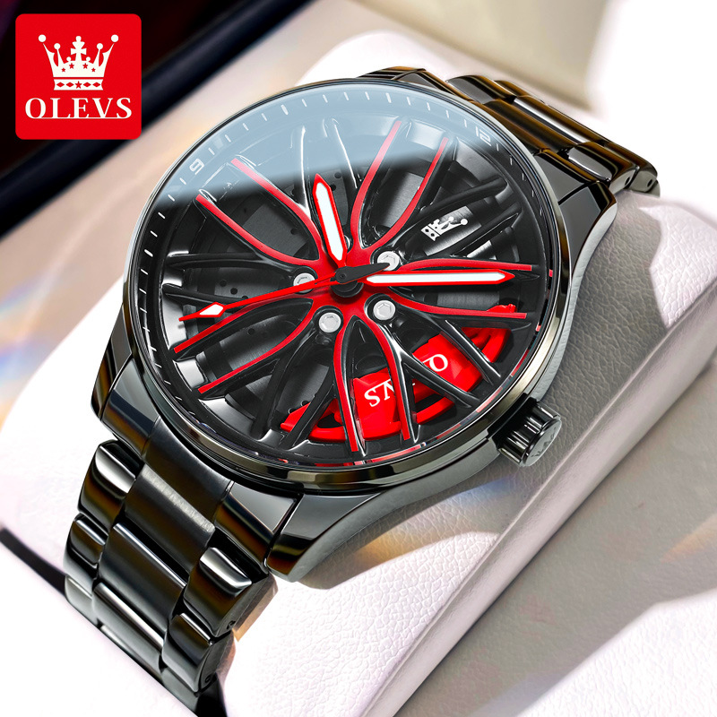 Celebrity endorsement of Olys brand watches fashion trend hollow luminous waterproof quartz watch men’s watch men’s watch zybercart.com Extras