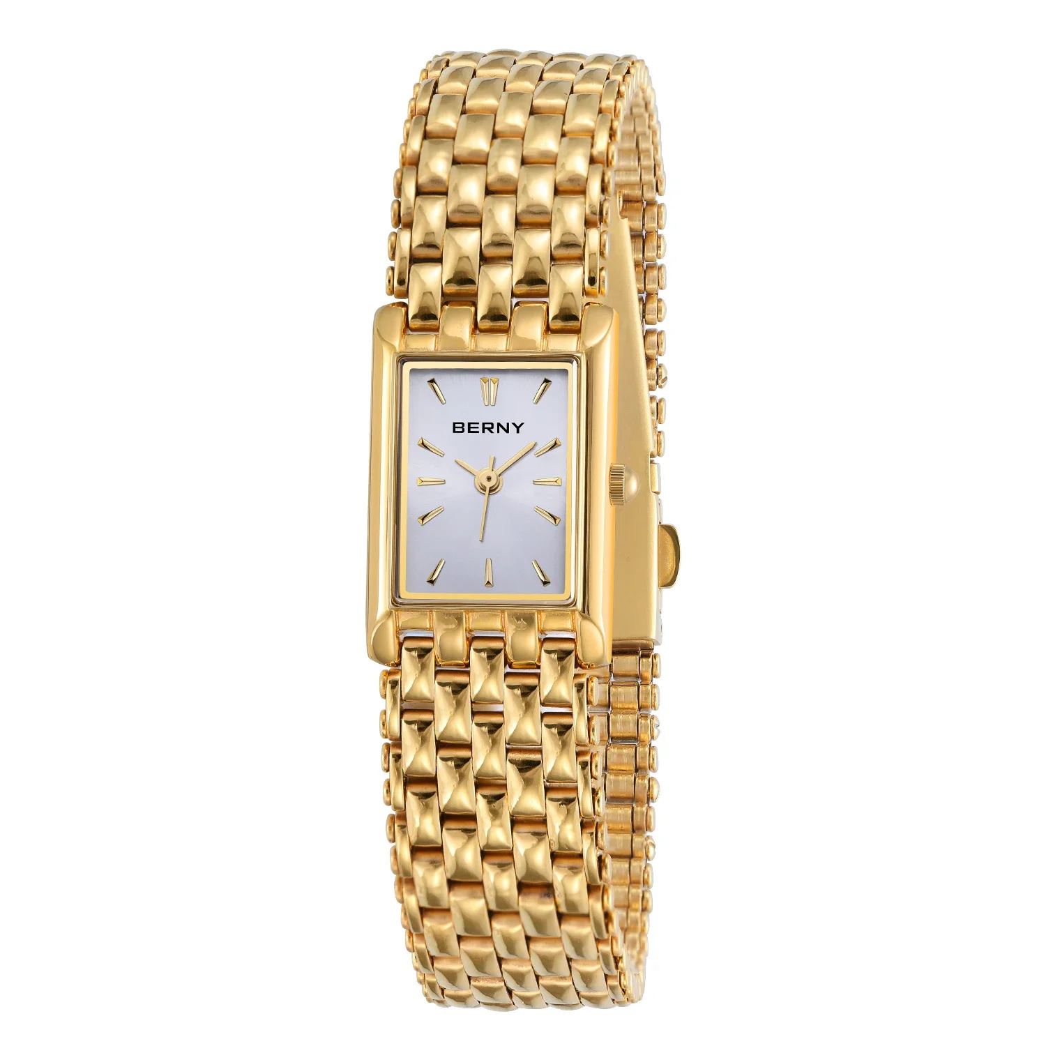 Bernie brand hot selling ultra-thin gold quartz watch rectangular men’s watch stainless steel band waterproof women’s watch zybercart.com Bernie brand hot selling ultra-thin gold quartz watch rectangular men’s watch stainless steel band waterproof women’s watch zybercart.com Extras