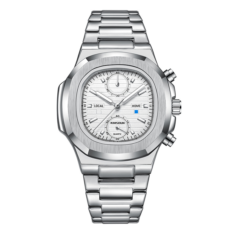 New Kingston brand Nautilus watch cross-border men’s watch waterproof multi-function quartz watch business men’s watch zybercart.com