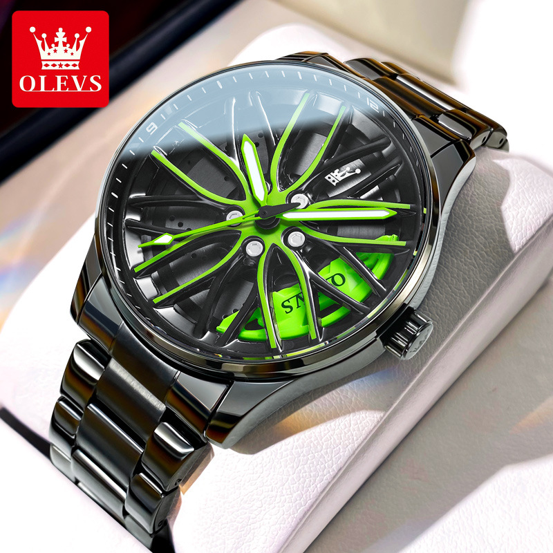 Celebrity endorsement of Olys brand watches fashion trend hollow luminous waterproof quartz watch men’s watch men’s watch zybercart.com Extras
