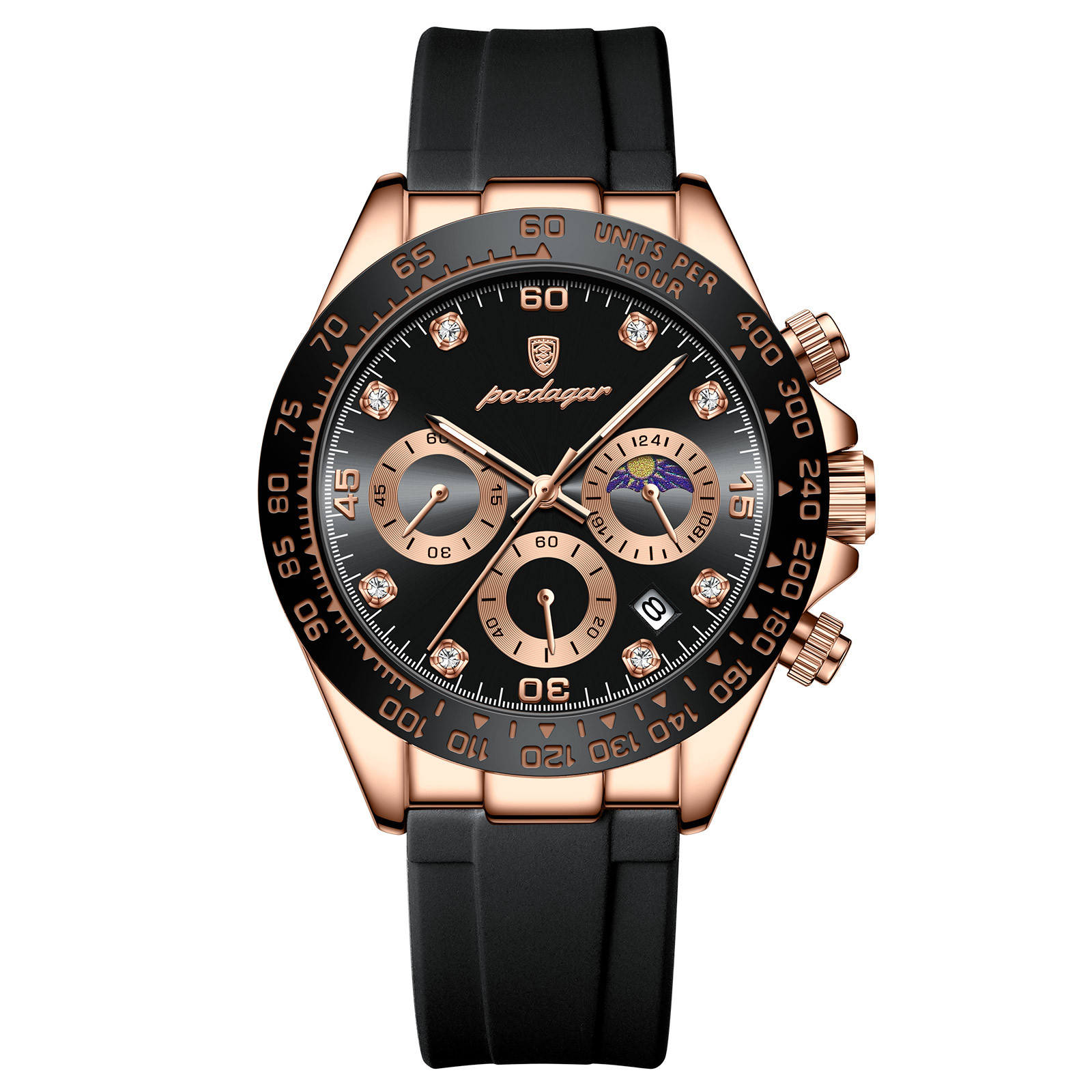 Swiss brand multifunctional solid steel strap men’s watch waterproof men’s watch live broadcast foreign trade hot sale zybercart.com