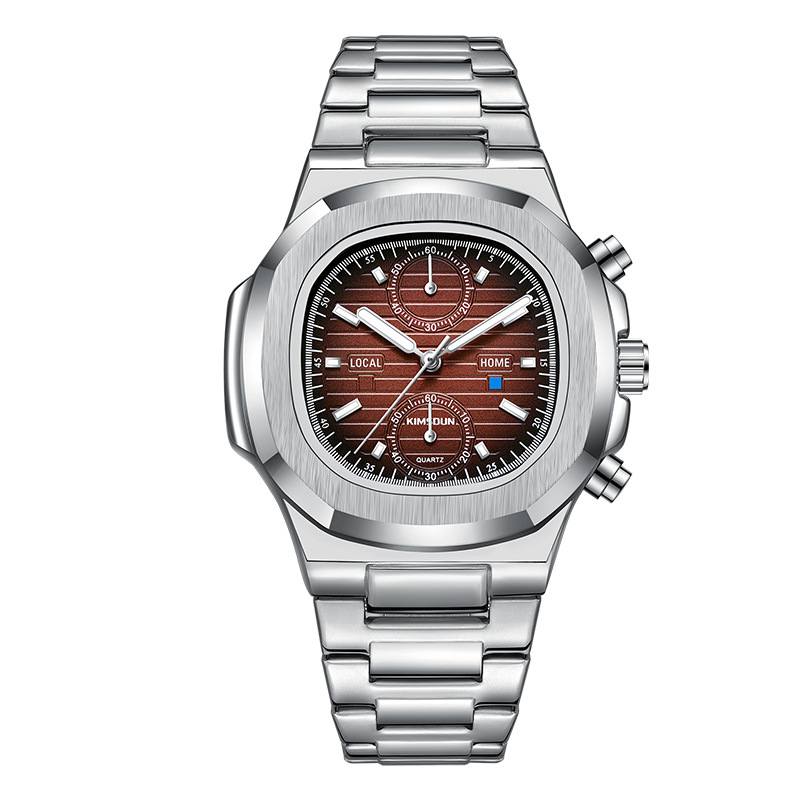 New Kingston brand Nautilus watch cross-border men’s watch waterproof multi-function quartz watch business men’s watch zybercart.com