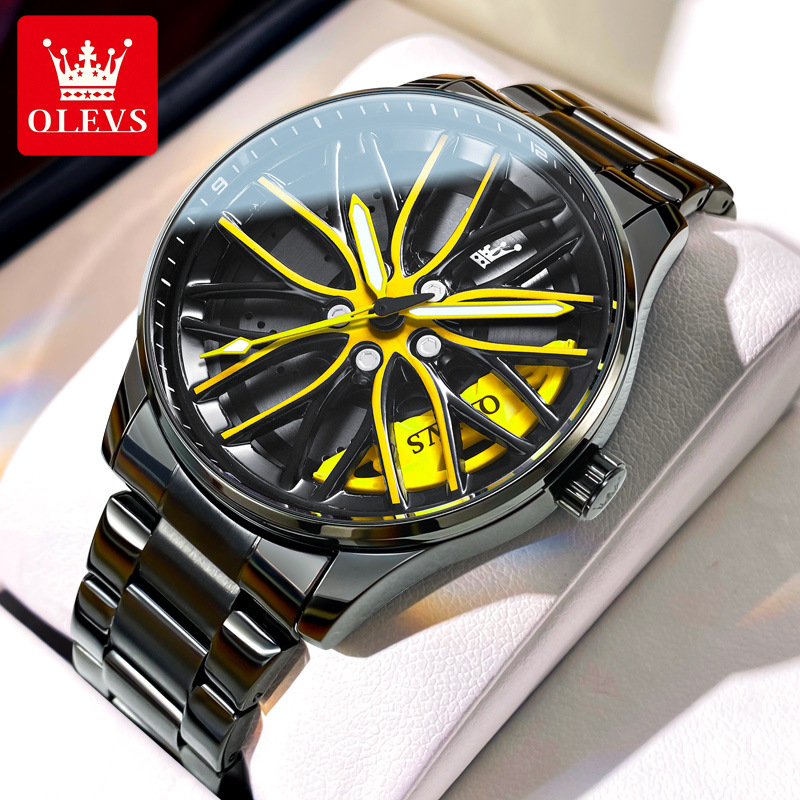 Celebrity endorsement of Olys brand watches fashion trend hollow luminous waterproof quartz watch men’s watch men’s watch zybercart.com Extras