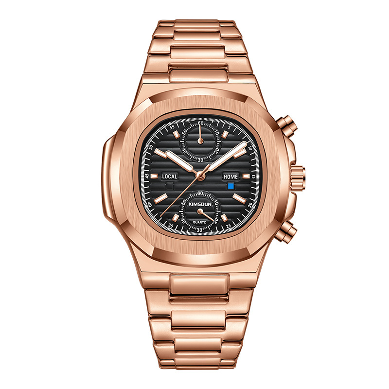 New Kingston brand Nautilus watch cross-border men’s watch waterproof multi-function quartz watch business men’s watch zybercart.com