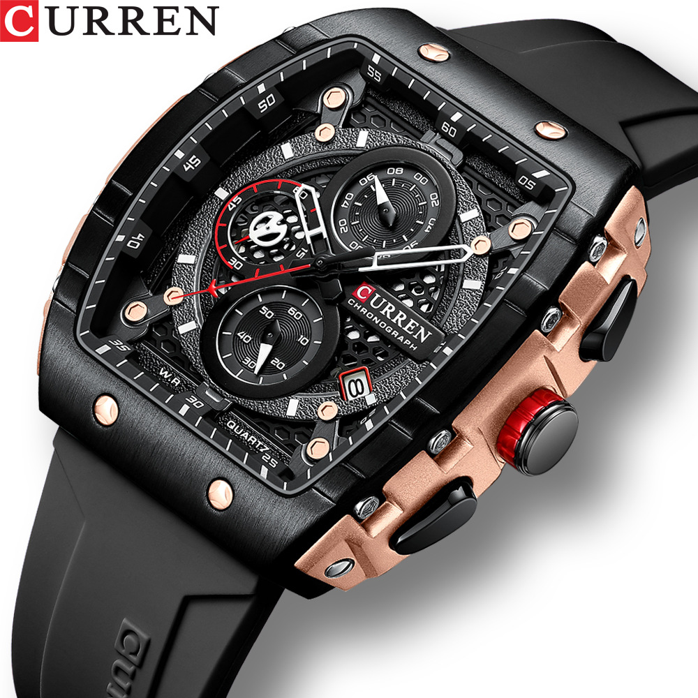 Curren/Carren 8442 men’s watch six-pin quartz watch tape men’s watch fashionable sports men’s watch zybercart.com Extras