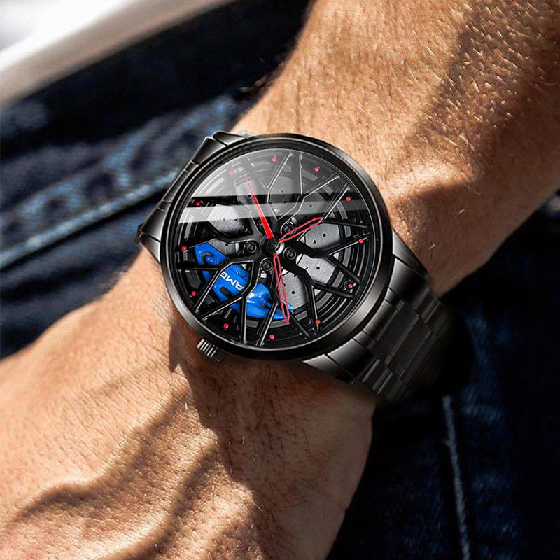 SVJ dropshipping men’s watch high-end authentic wheel watch three-dimensional hollow C63 forged men’s watch quartz watch zybercart.com