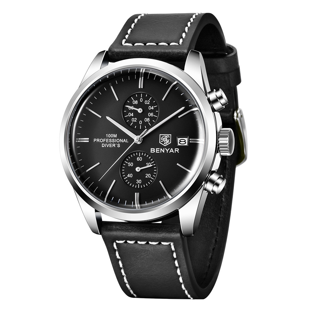 Benya benyar cross-border men’s watch multi-function quartz watch fashion business waterproof watch men’s watch 5187 zybercart.com