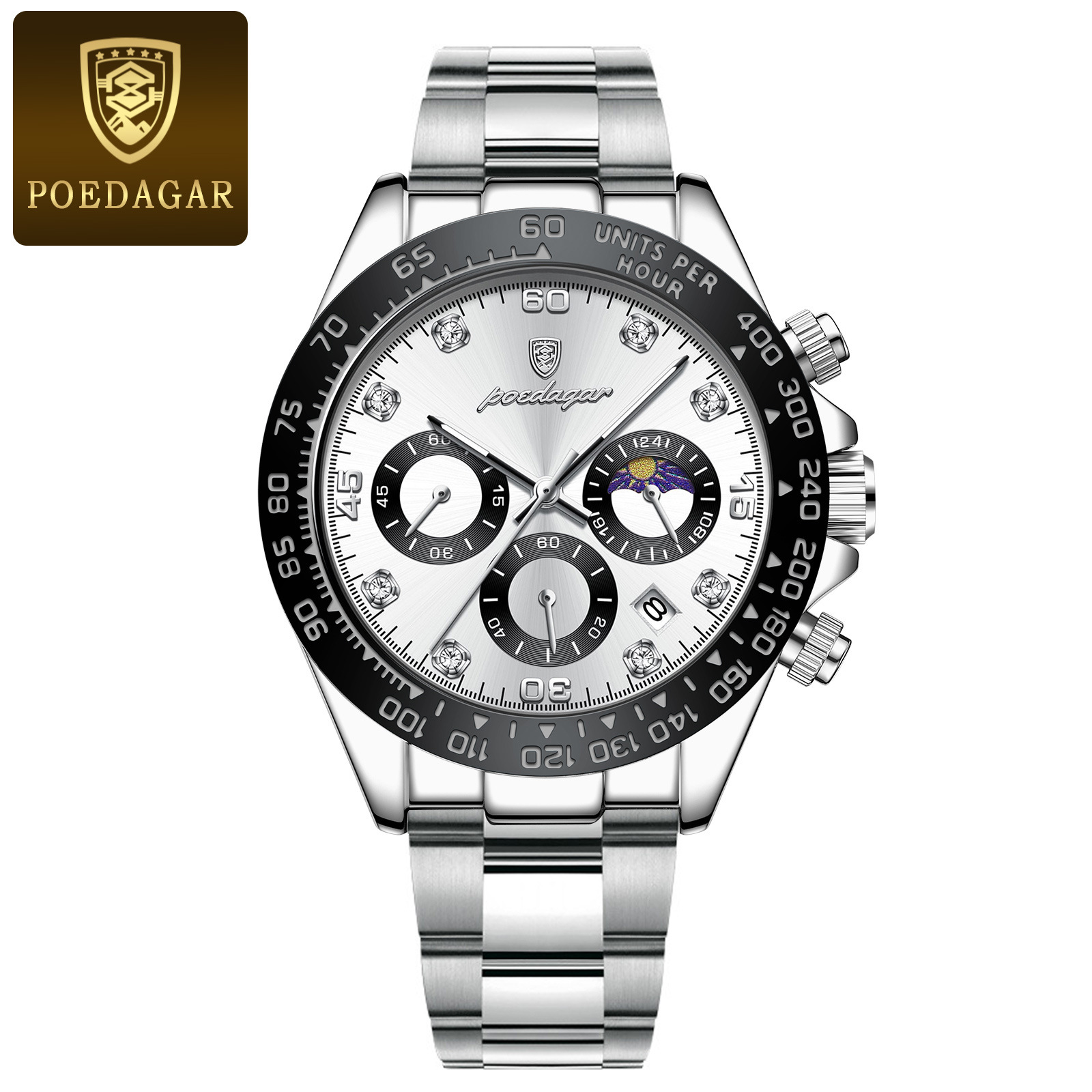 Swiss brand multifunctional solid steel strap men’s watch waterproof men’s watch live broadcast foreign trade hot sale zybercart.com