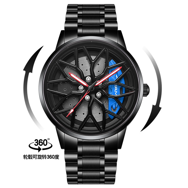 SVJ dropshipping men’s watch high-end authentic wheel watch three-dimensional hollow C63 forged men’s watch quartz watch zybercart.com