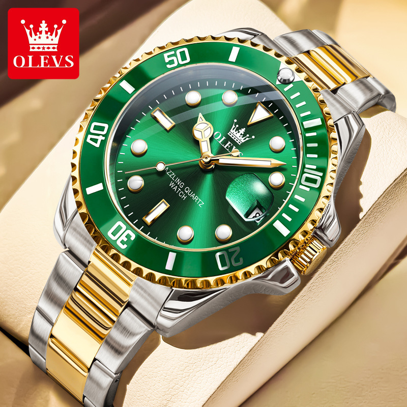 One piece of Oris watch green waterproof ghost quartz watch Douyin live broadcast fashion trendy brand men’s watch men’s watch zybercart.com