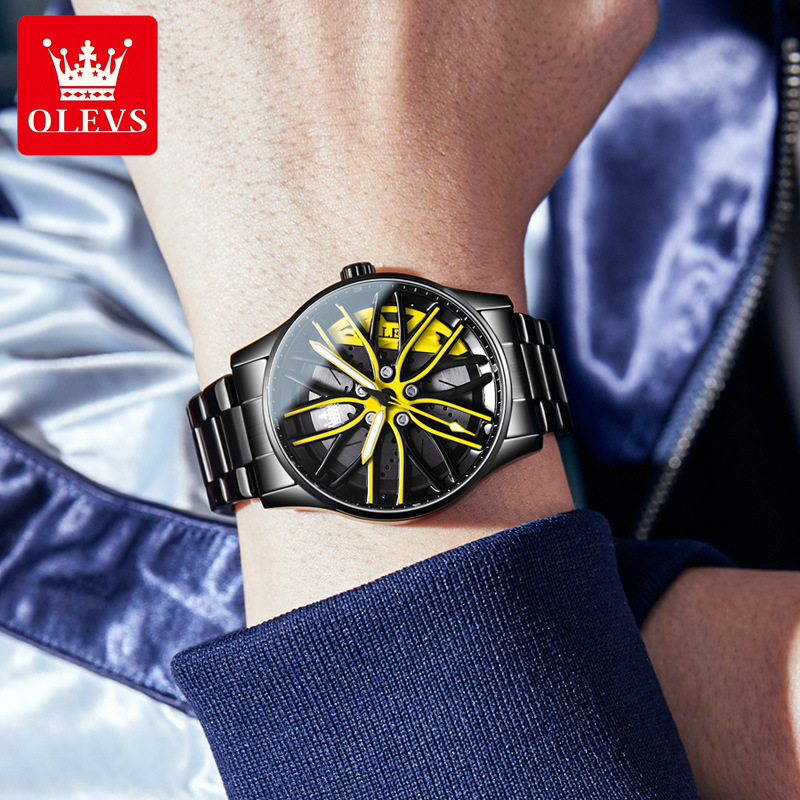 Celebrity endorsement of Olys brand watches fashion trend hollow luminous waterproof quartz watch men’s watch men’s watch zybercart.com Extras