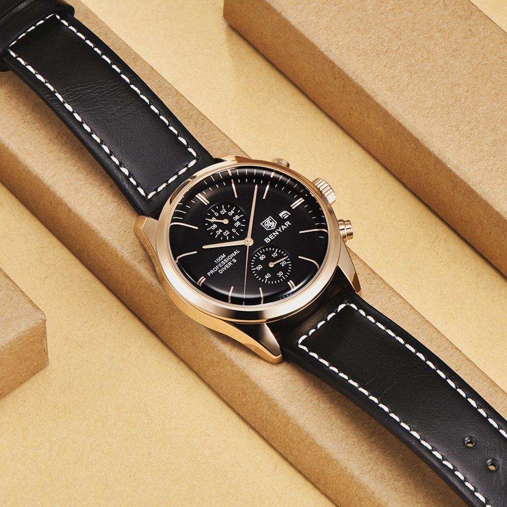 Benya benyar cross-border men’s watch multi-function quartz watch fashion business waterproof watch men’s watch 5187 zybercart.com