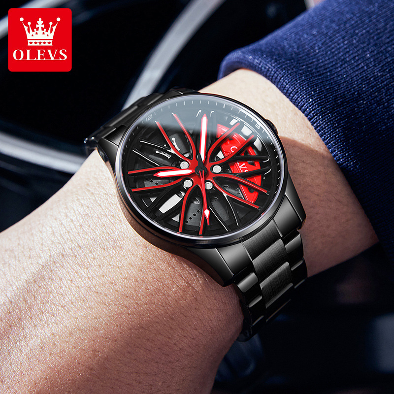 Celebrity endorsement of Olys brand watches fashion trend hollow luminous waterproof quartz watch men’s watch men’s watch zybercart.com Extras