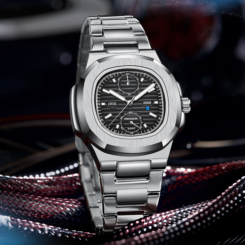 New Kingston brand Nautilus watch cross-border men’s watch waterproof multi-function quartz watch business men’s watch zybercart.com