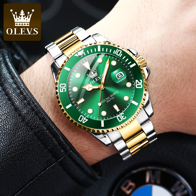 One piece of Oris watch green waterproof ghost quartz watch Douyin live broadcast fashion trendy brand men’s watch men’s watch zybercart.com