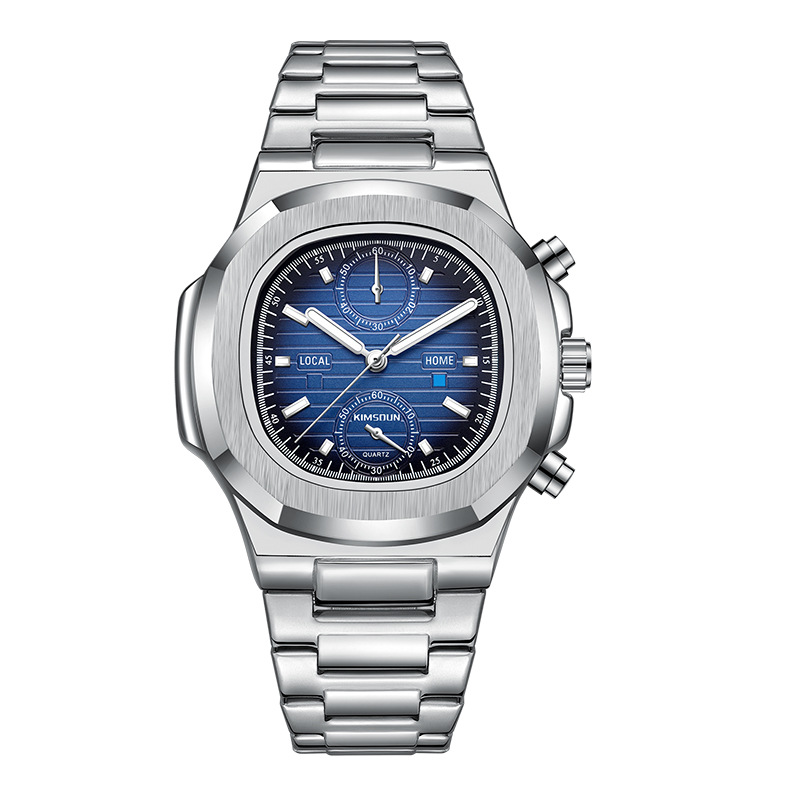 New Kingston brand Nautilus watch cross-border men’s watch waterproof multi-function quartz watch business men’s watch zybercart.com