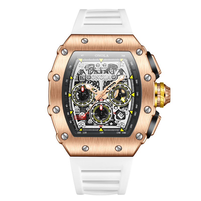 High-quality explosive ONOLA vibrato live multi-function waterproof men’s watch silicone band sports quartz men’s watch zybercart.com