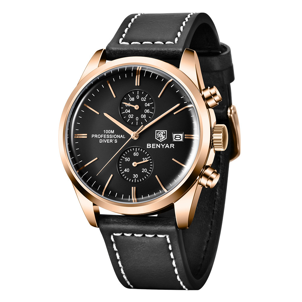 Benya benyar cross-border men’s watch multi-function quartz watch fashion business waterproof watch men’s watch 5187 zybercart.com