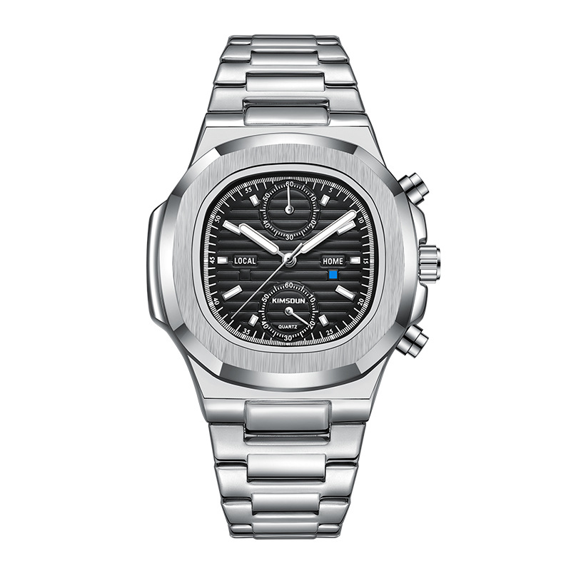 New Kingston brand Nautilus watch cross-border men’s watch waterproof multi-function quartz watch business men’s watch zybercart.com