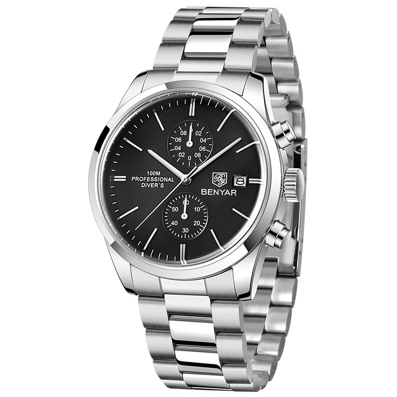 Benya benyar cross-border men’s watch multi-function quartz watch fashion business waterproof watch men’s watch 5187 zybercart.com
