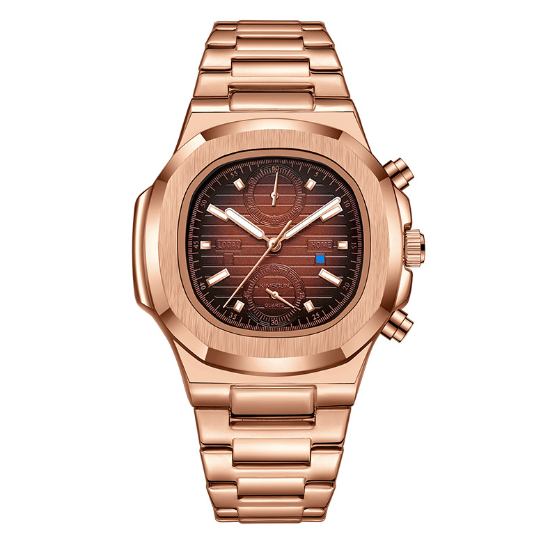 New Kingston brand Nautilus watch cross-border men’s watch waterproof multi-function quartz watch business men’s watch zybercart.com