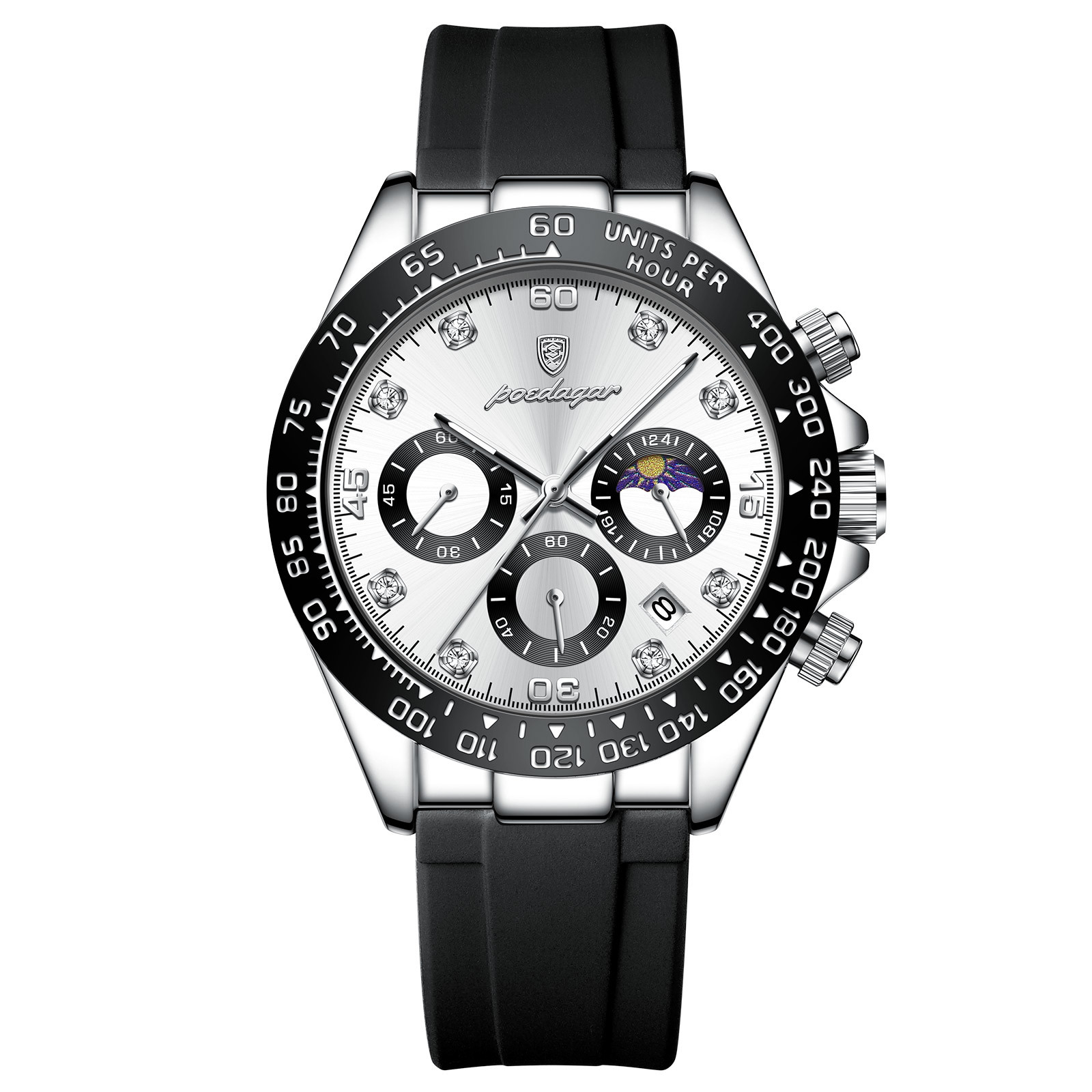 Swiss brand multifunctional solid steel strap men’s watch waterproof men’s watch live broadcast foreign trade hot sale zybercart.com