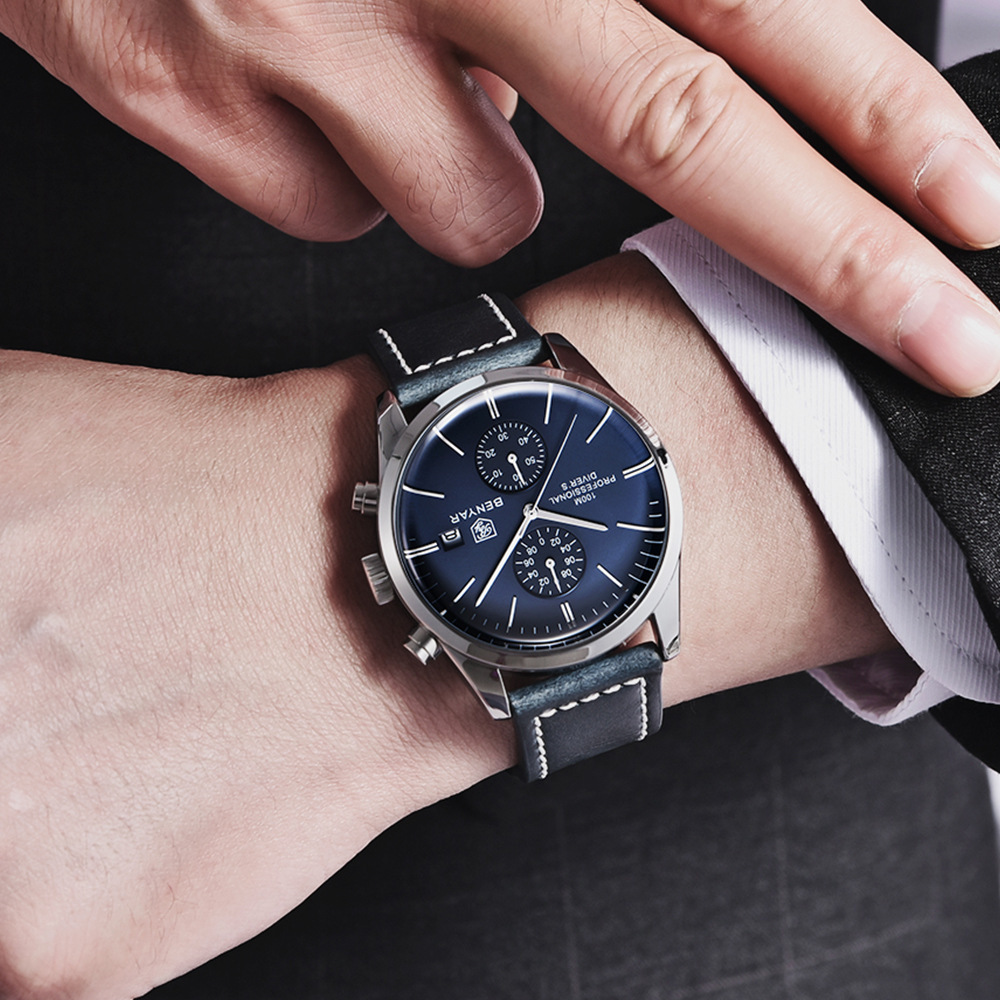 Benya benyar cross-border men’s watch multi-function quartz watch fashion business waterproof watch men’s watch 5187 zybercart.com