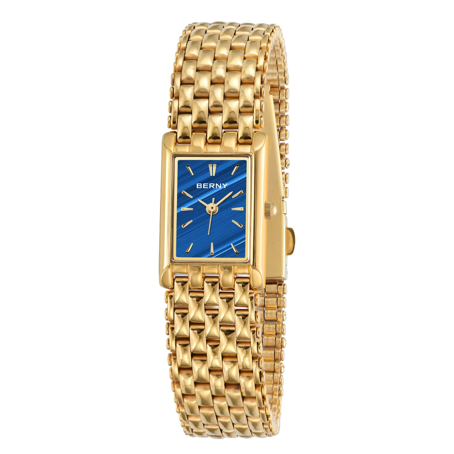 Bernie brand hot selling ultra-thin gold quartz watch rectangular men’s watch stainless steel band waterproof women’s watch zybercart.com Bernie brand hot selling ultra-thin gold quartz watch rectangular men’s watch stainless steel band waterproof women’s watch zybercart.com Extras