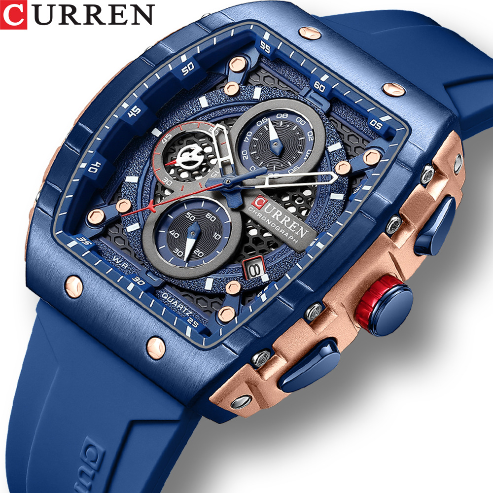 Curren/Carren 8442 men’s watch six-pin quartz watch tape men’s watch fashionable sports men’s watch zybercart.com Extras
