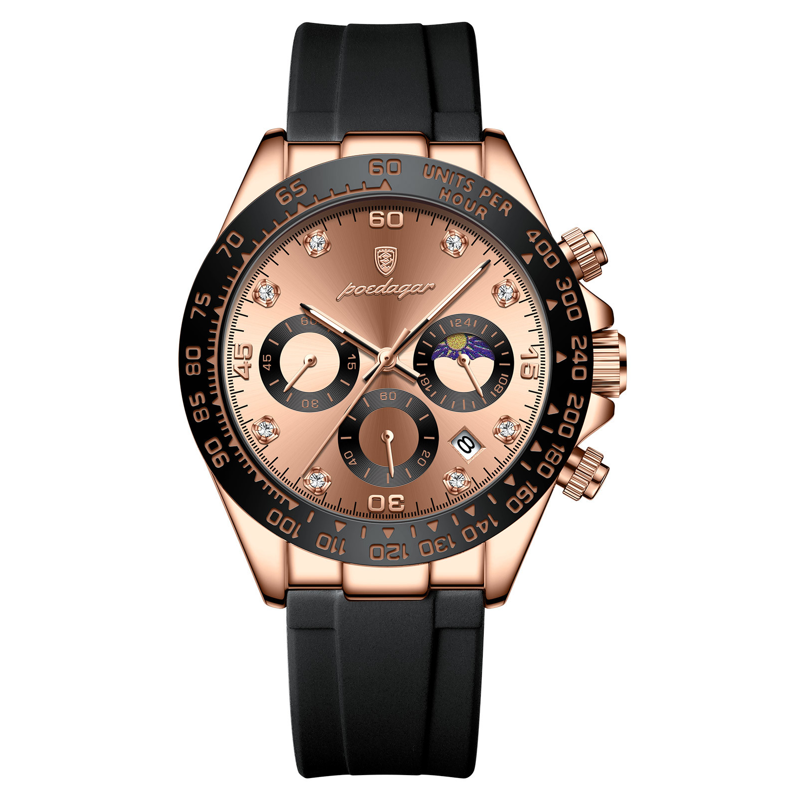 Swiss brand multifunctional solid steel strap men’s watch waterproof men’s watch live broadcast foreign trade hot sale zybercart.com