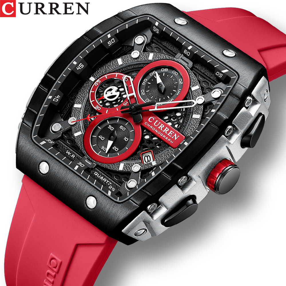 Curren/Carren 8442 men’s watch six-pin quartz watch tape men’s watch fashionable sports men’s watch zybercart.com Extras