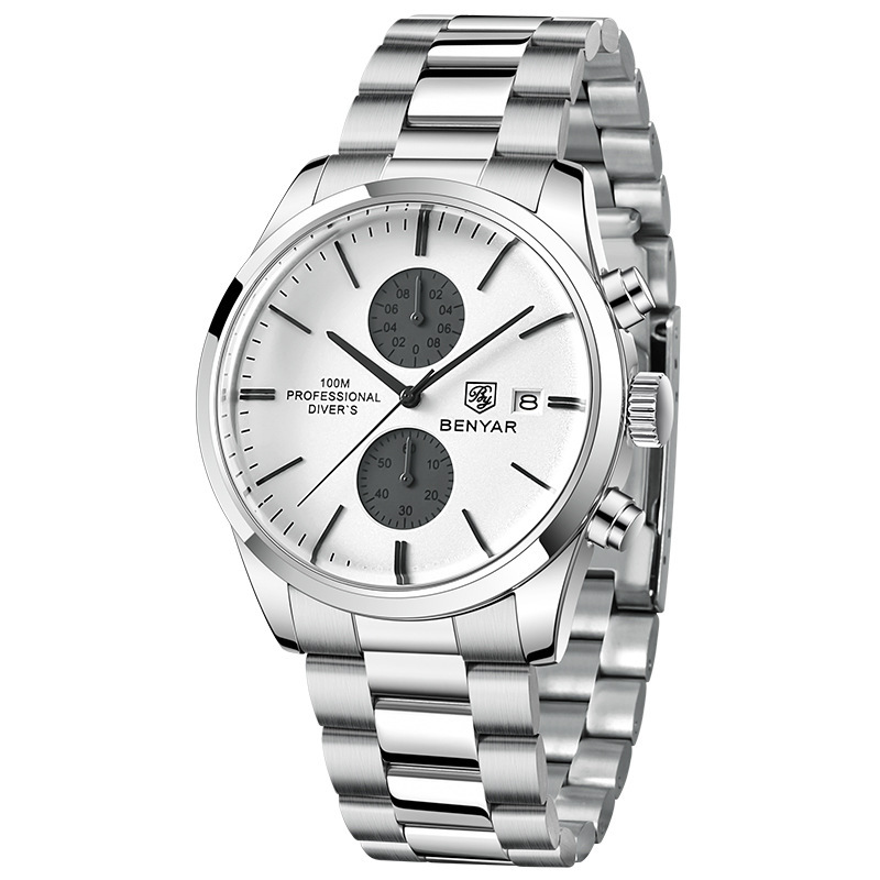 Benya benyar cross-border men’s watch multi-function quartz watch fashion business waterproof watch men’s watch 5187 zybercart.com