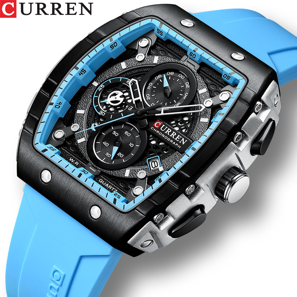 Curren/Carren 8442 men’s watch six-pin quartz watch tape men’s watch fashionable sports men’s watch zybercart.com Extras