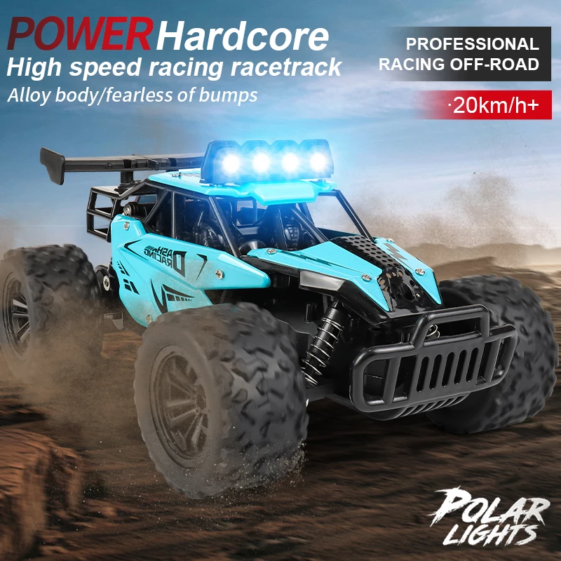 Remote Control Car RC Drift Racing 1:16 Vehicle Off Road Alloy 2.4G Radio High-Speed Trucks With LED Light Climbing Gift Kid Toy zybercart.com