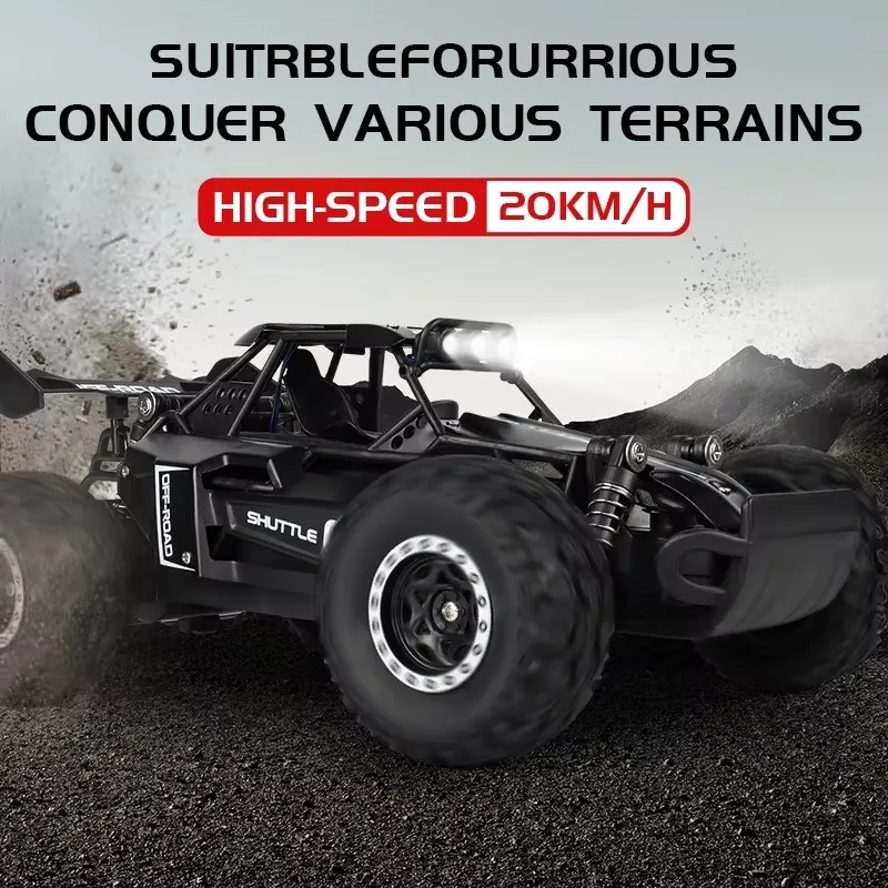 Remote Control Car RC Drift Racing 1:16 Vehicle Off Road Alloy 2.4G Radio High-Speed Trucks With LED Light Climbing Gift Kid Toy zybercart.com