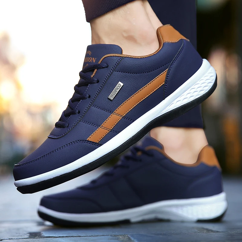 Pu Leather Men Shoes Sneakers Trend Casual Breathable Leisure Male Sneakers Non-Slip Footwear Vulcanized Shoes Tenis Masculino zybercart.com Bags