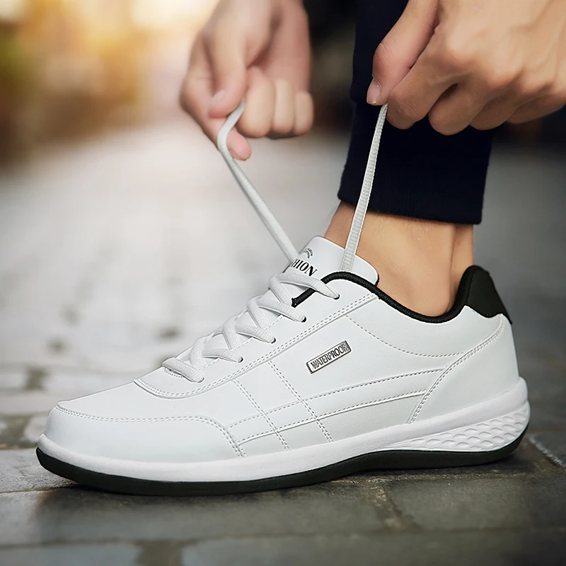 Pu Leather Men Shoes Sneakers Trend Casual Breathable Leisure Male Sneakers Non-Slip Footwear Vulcanized Shoes Tenis Masculino zybercart.com Bags
